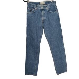 Zara RHUIGI button fly jeans straight relaxed medium baggy Y2K style